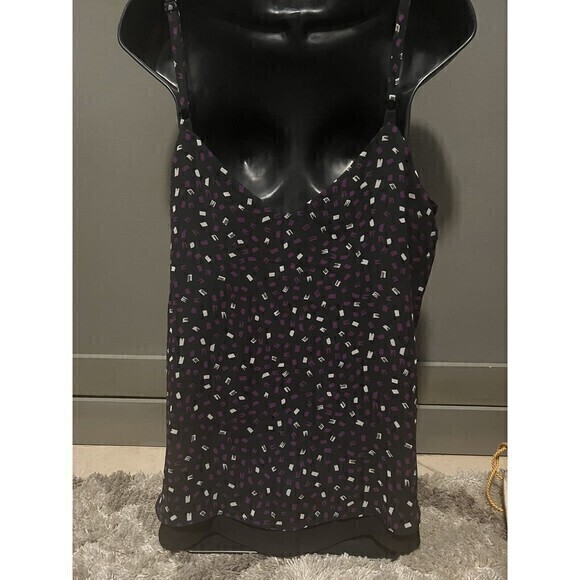 Torrid Sophie Chiffon Double Layer Swing Cami Top in Confetti Size 0 - Picture 3 of 8